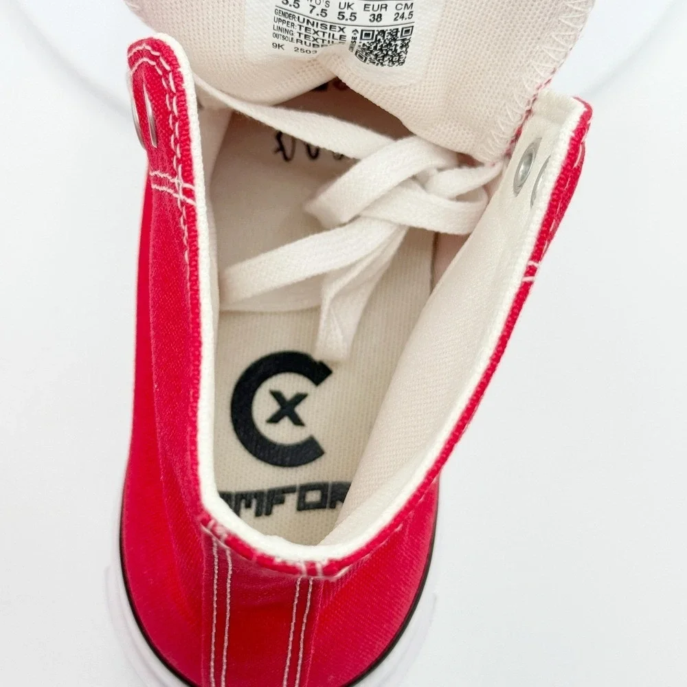 Converse Chuck Taylor All Star Lift Double Stack High Red Size 9 Womens - New - Picture 9 of 10